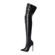 Women's Over-The-Knee Stiletto Boots | Faux Leather High Heel Long Boots