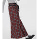 Retro Plaid High Waist student maxi Skirt - EX-STOCK Canada