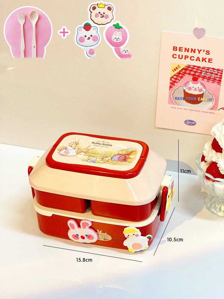 Student's Cute Multi-tiered Lunch Box Japanese Bento EX-STOCK