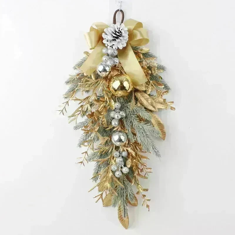 Golden Christmas Plastic Wire Garland Rattan Decorations - EX-STOCK CANADA