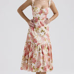Spring And Summer Comely Pastoral Style Sling Floral A Swing Cake Dress - EX-STOCK Canada
