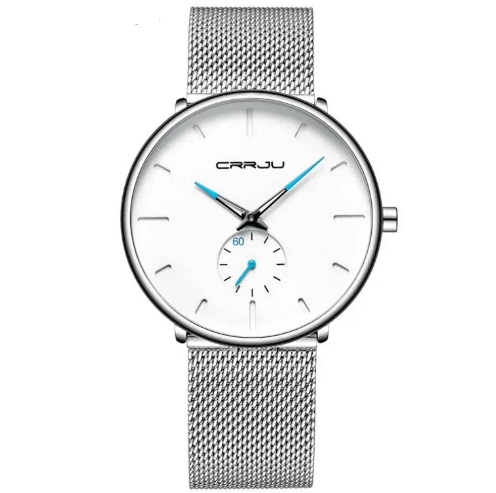 Simple ultra-thin watch round mesh belt watch - EX-STOCK Canada