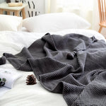 Nordic fringed knit ball blanket wool blanket office air conditioning lunch break blanket shawl blanket sofa leisure blanket blanket EX-STOCK Canada 