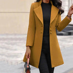 Winter Single-Breasted Slim-Fit Lapel Coat business office work coat for women - EX-STOCK Canada