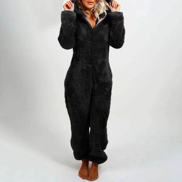 Women Polar Bear Winter hooded pajamas Jumpsuit Lounge wear Sleep wear - EX-STOCK Canada