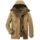 Thickened multi-pocket hooded men's cotton coat - EX-STOCK Canada