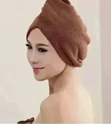 Women's Microfiber Hair Dryer Cap Absorbent Hair Towel. - EX-STOCK CANADA