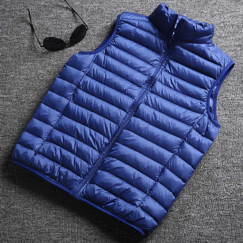Winter white duck down ultralight sleeveless vest | EX-STOCK product gallery photo 7