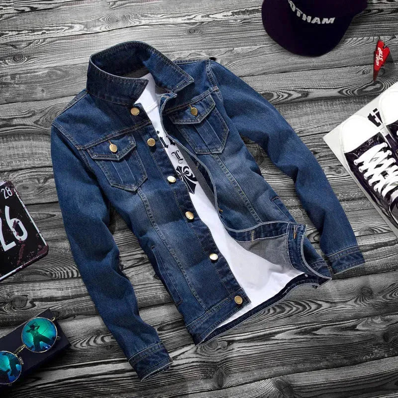 Giacca di jeans della giacca di jeans maschile per maschi di moda jeans casual