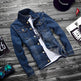 Fashion lapel men's denim jacket jacket men casual Jeans - EX-STOCK CANADA