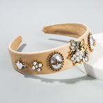 Fashion Inlaid Rhinestone pearl Headband dress headpiece