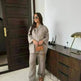 Casual Women Wide Leg Pants Long Sleeves Shirt Sets Ladies Loose High Street 2 Piece Outfits Pant co ords for Women Trouser co ords for Women - EX-STOCK CANADA