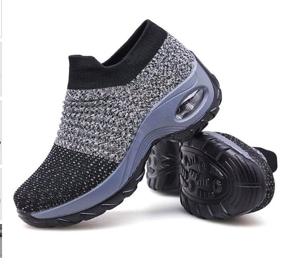 Casual Fashionable Socks Mesh Sneakers No tie sneakers women EX-STOCK