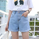 High Waisted Smoked Gray Denim Shorts For Women - EX-STOCK Canada