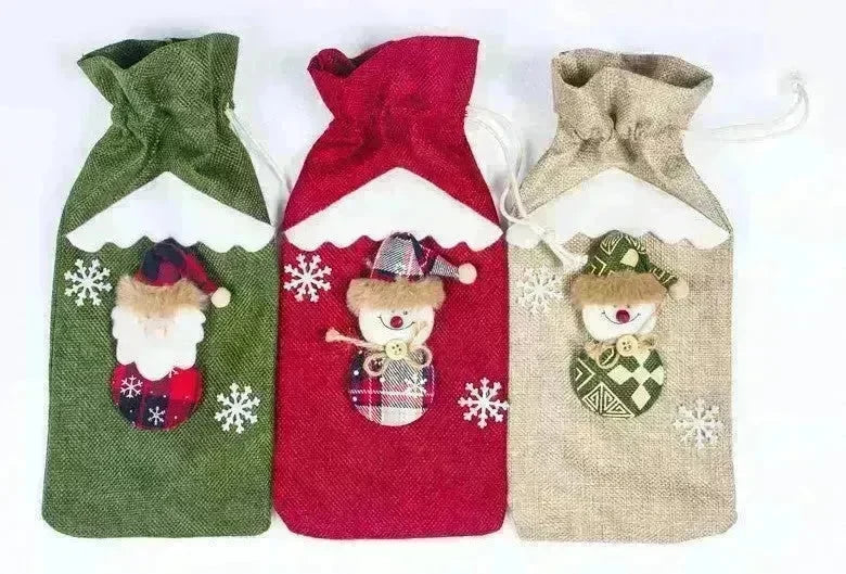 Christmas Decorations Christmas Wine Bottle Socks - EX-STOCK CANADA