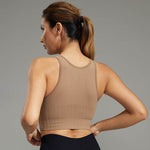 Shockproof Sleeveless Workout Crop Bra top Sports Yoga gym top women - EX-STOCK Canada