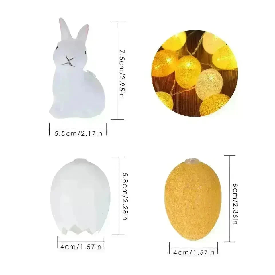 New Easter Broken Shell Egg String Lights Led Egg Lanterns Flashing Lights String Lights Christmas Decoration Lights - EX-STOCK CANADA