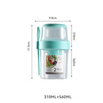 Portable Breakfast Oatmeal Cereal Nut Yogurt Salad Cup Container Set With Fork Sauce Cup Lid Bento Food Bowl Kitchen Lunch Box EX-STOCK