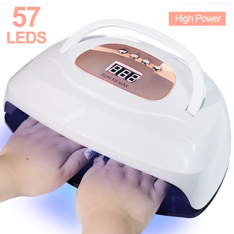 Séchoir à ongles lampe LED UV 57 LEDs Séchage rapide Vernis gel Lampe pour manucure gel avec détecteur de mouvement et écran LCDEX-STOCK Canada 
