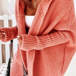 Oversized Head cover Knitted Long Kimono Cashmere Cardigan for Women - EX-STOCK Canada