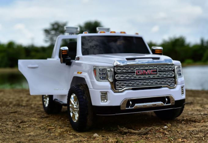 2026 UPGRADED GMC Sierra 24V 2 Seater Kids Ride On Car With Remote Control 