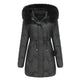 Autumn Winter Fur Collar cotton padded long winter jacket for women - EX-STOCK Canada