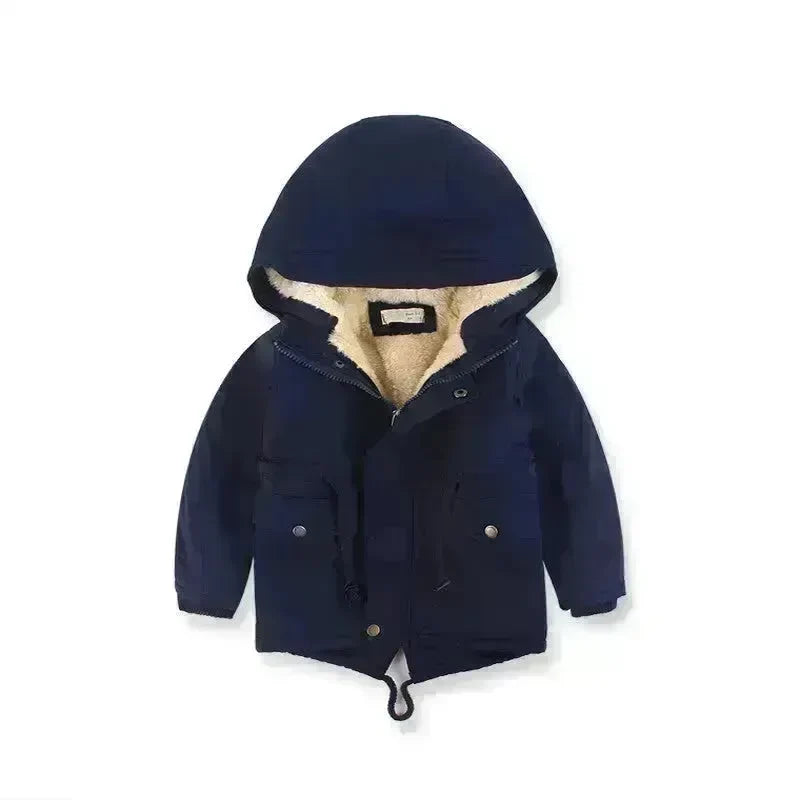 Children Cashmere Hoodie Windproof Winter jacket kids - EX-STOCK CANADA