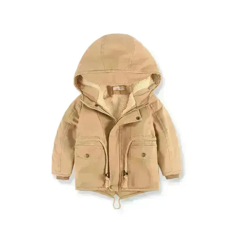 Children Cashmere Hoodie Windproof Winter jacket kids - EX-STOCK CANADA