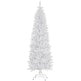 7ft Tall Pencil Artificial Christmas Tree With 687 Branch Tips With Steel Base, White EX-STOCK Canada 