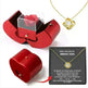 Fashion Jewelry Box Red Apple Christmas Gift Necklace Eternal Rose For Girl Mother's Day Valentine's Day Gifts With Artificial Flower Rose Flower Jewelry Box - EX-STOCK CANADA