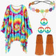 Tie Dye Cloak Costume Halloween Party Clothing Suit - EX-STOCK Canada