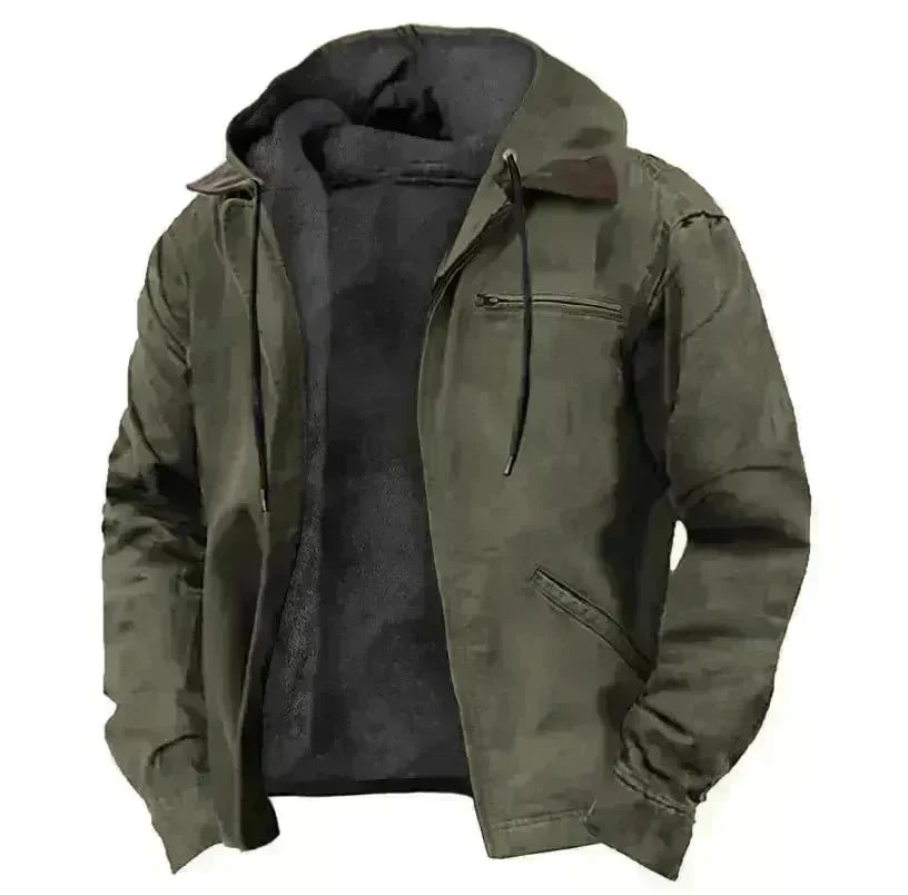 Multi-Color Digital Printing Hooded Sweater Brown Lining Cotton-padded Jacket - EX-STOCK CANADA