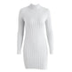 Knitted Mini Slim fit Wool Turtleneck Bodycon Sweater dress - EX-STOCK Canada