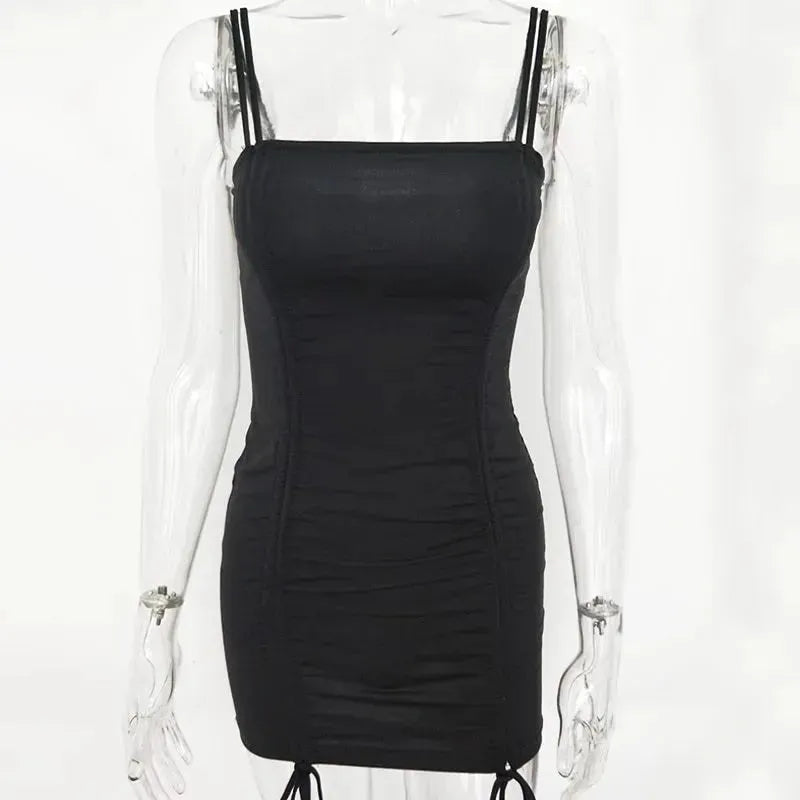 Articat Spaghetti Strap Sexy Backless Women Summer Dress Strapless Bodycon Bandage Party Dresses Vestidos Club Mini Dress - EX-STOCK CANADA