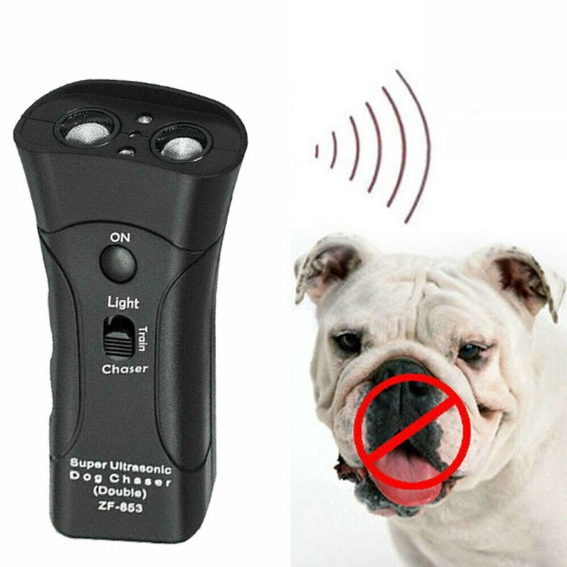 3-in-1 Anti Barking Dog Training Device Ultrasonic Dog Training Repeller  LED Flashlight EX-STOCK Canada 