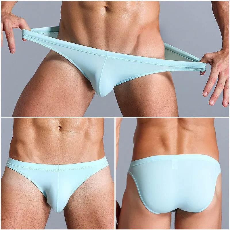 Low Waist Ice silk Elastic men's briefs underwear pant for men - EX-STOCK Canada