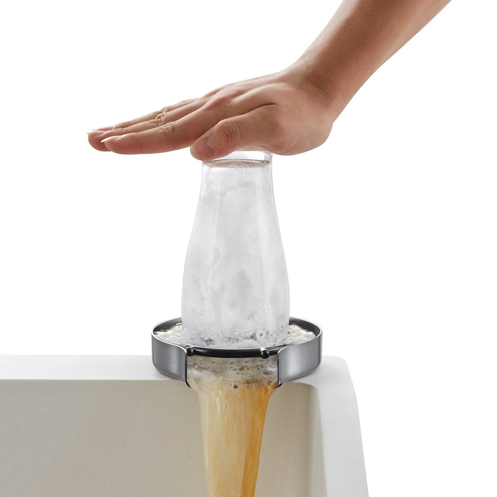 Glass Rinser, 10 Powerful Spraying Jets 360  Rotating Cup Rinser For Sink, 304 Stainless Steel Faucet Cup Washer With ABS Cup Holder For Baby Bottle, Glass Cup, Wine Glass EX-STOCK
