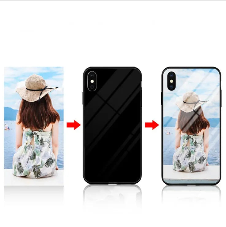 Personalized Customized phone case tempered glass case for iphone and Samsung - EX-STOCK CANADA