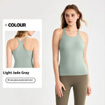 Seamless Sleeveless  Weaving Yoga Clothes Vest With Chest Pad Workout Top - EX-STOCK CANADA