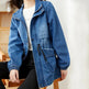 Fashion formal fitted  Zip up Denim Jacket Women - EX-STOCK CANADA