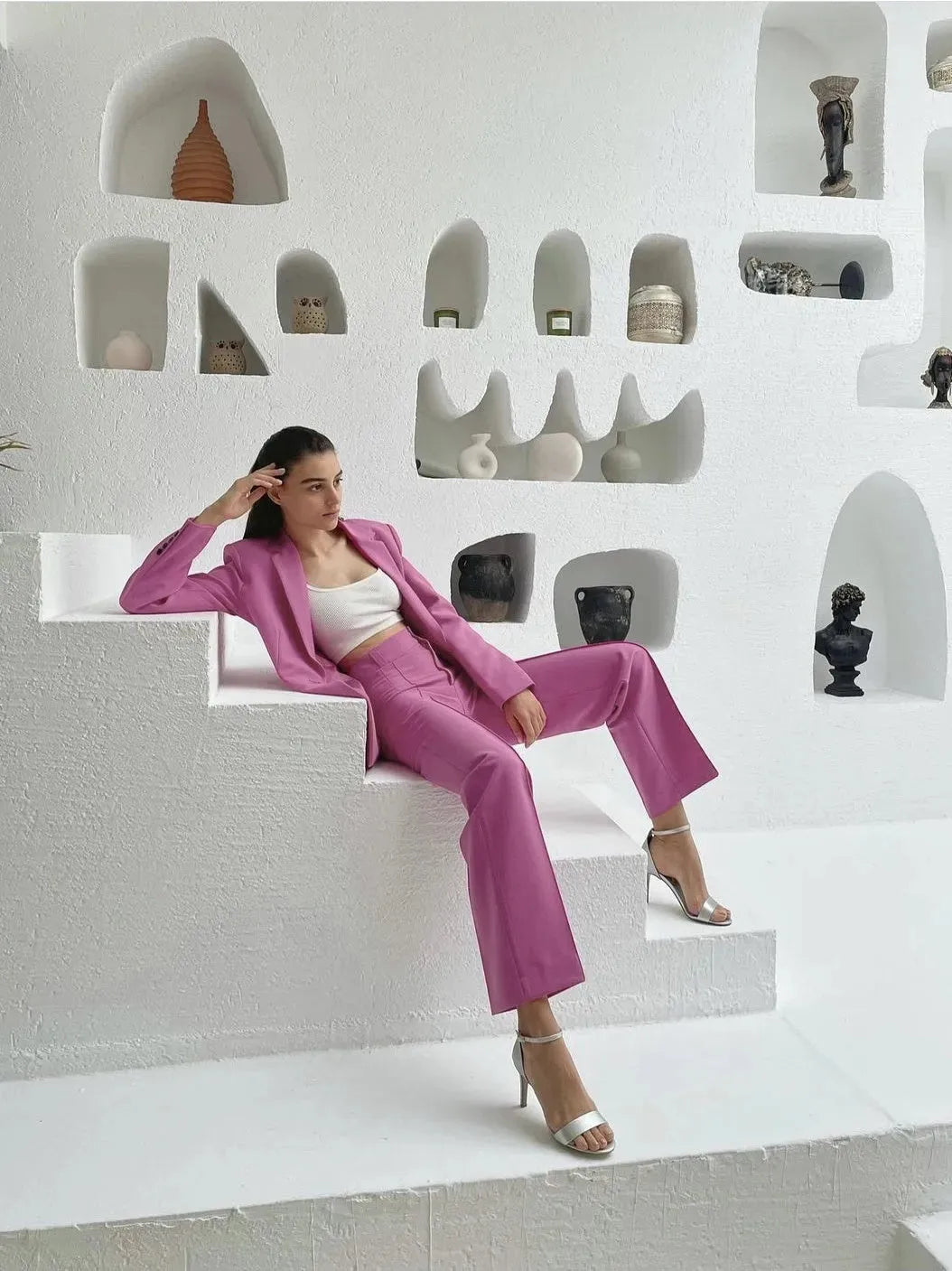 Ladies Fashion Blazer Women Pant suit - EX-STOCK CANADA