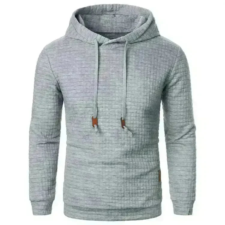 Men's Jacquard Sweatshirt Long-sleeved Hoodie Warm Color  Sports Pullover Top - EX-STOCK CANADA