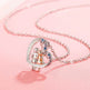 Love Couple Necklace With Colorful Rhinestones Fashion Creative Heart-shaped Necklace For Valentine's Day Gift - EX-STOCK Canada