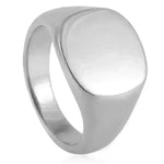 European And American Style Minimalist Titanium Steel Smooth Seal Ring for Men and Women - EX-STOCK CANADA