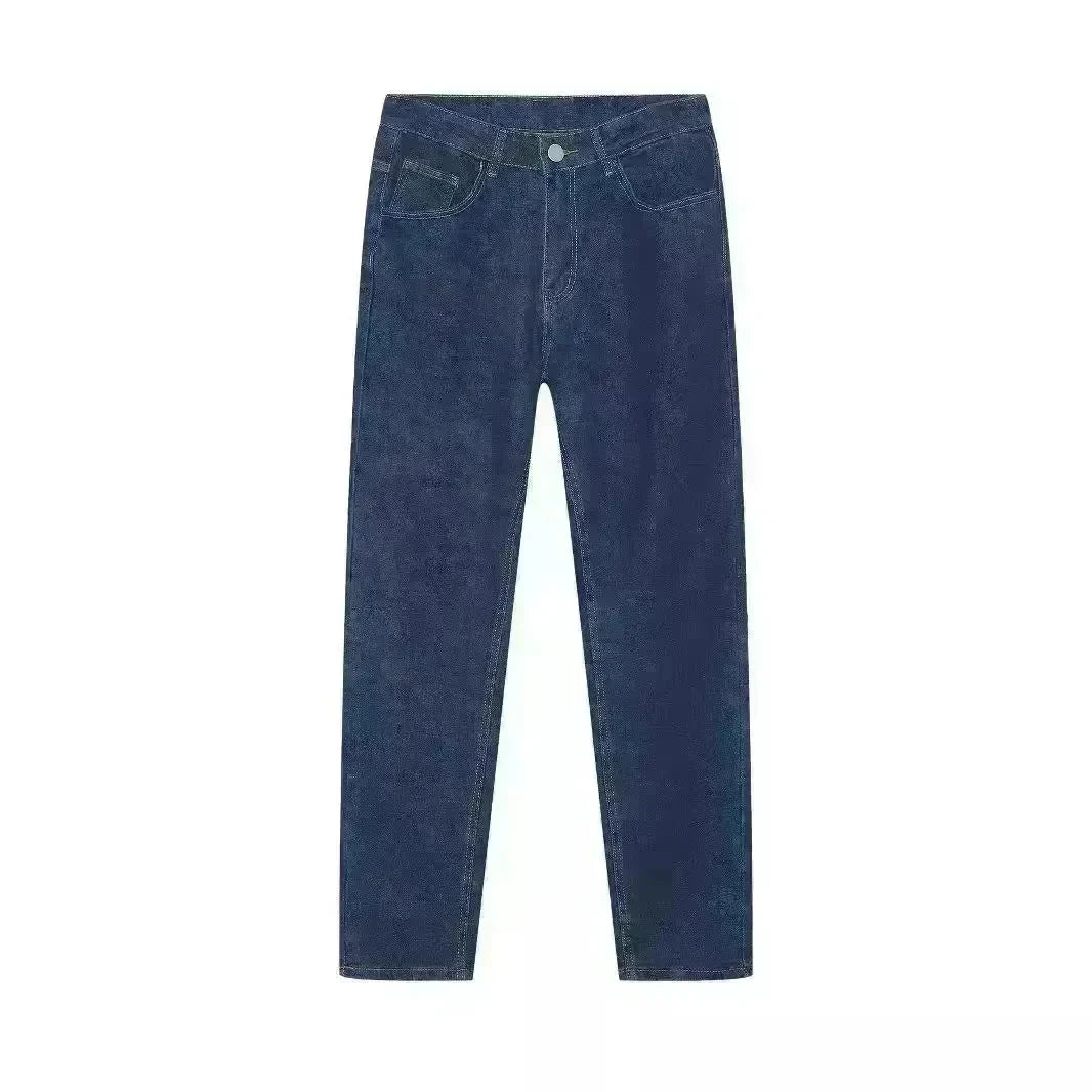 Stretch Denim Men's Pants Skinny Mid Waist jeans men work jeans for men Slim fit Denim pant for men skinny stretchy Denim jeans pant - EX-STOCK CANADA