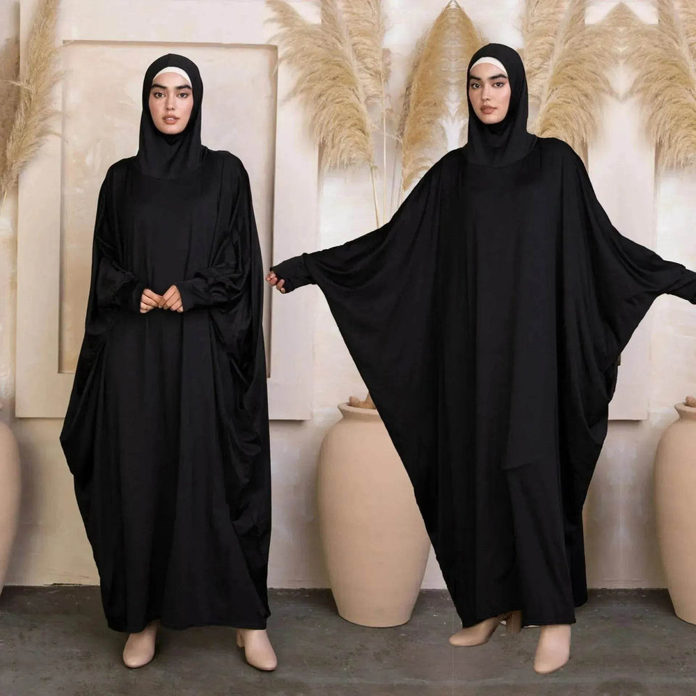 Batwing Sleeve Plain Abaya for ArabArab Women Eid Jalabiya for Women Islamic Wear for Women - EX-STOCK Canada