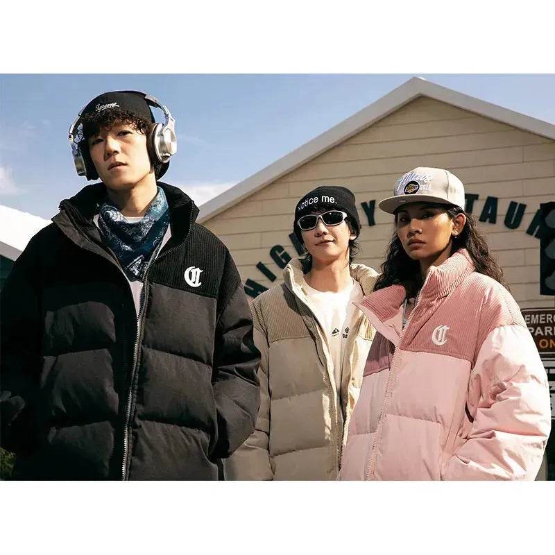 Men's Winter Corduroy Stitching Embroidery Cotton-padded Winter Coat - EX-STOCK Canada