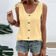 Casual summer U-neck Vest Women Shoulder With Bow Tie Summer blouse top - EX-STOCK CANADA