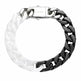 Spliced White Ceramic Cuban Link Chain Bracelet - EX-STOCK CANADA