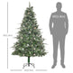 HOMCM 6FT Artificial Christmas Snow Pine Tree Holiday Home Xmas Decoration With Automatic Open, Pinecone, Green EX-STOCK Canada 